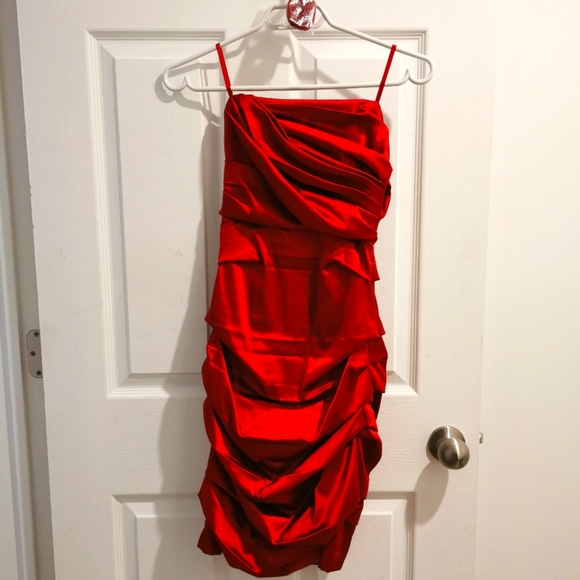 Satin midi dress - Picture 1 of 2